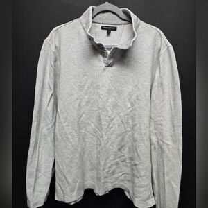 Mens Banana Republic 87 Cotton Gray Pullover Sweater